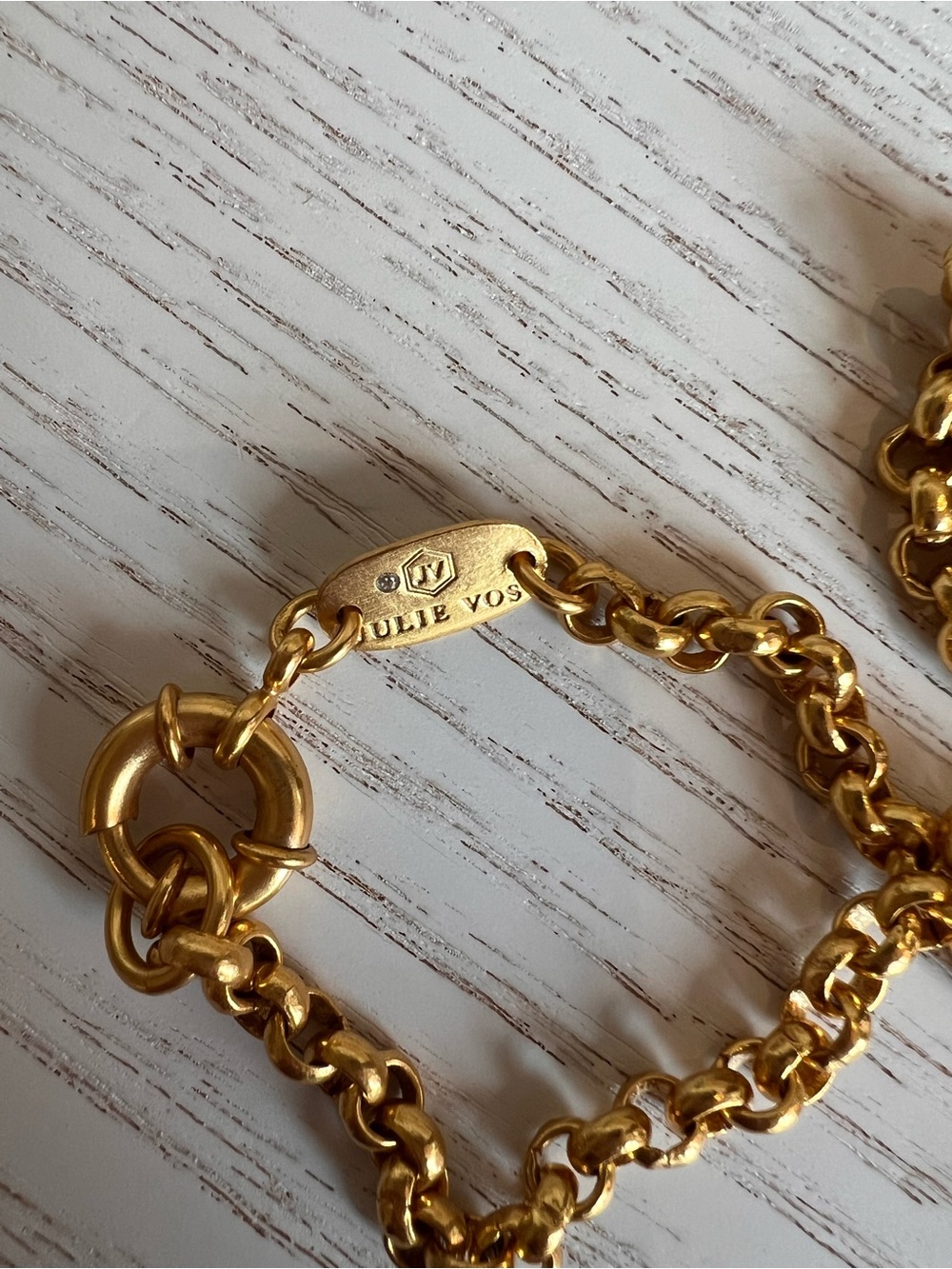 Julie Vos Meridian Gold Embossed Medallion Necklace & earring set - Picture 5 of 11